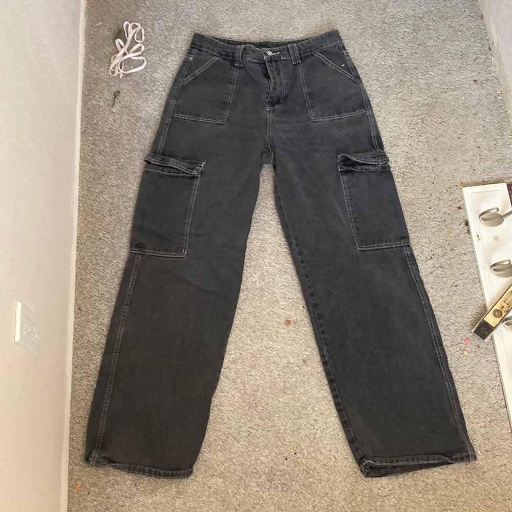 black shein women’s jeans size XL cargo small back pockets